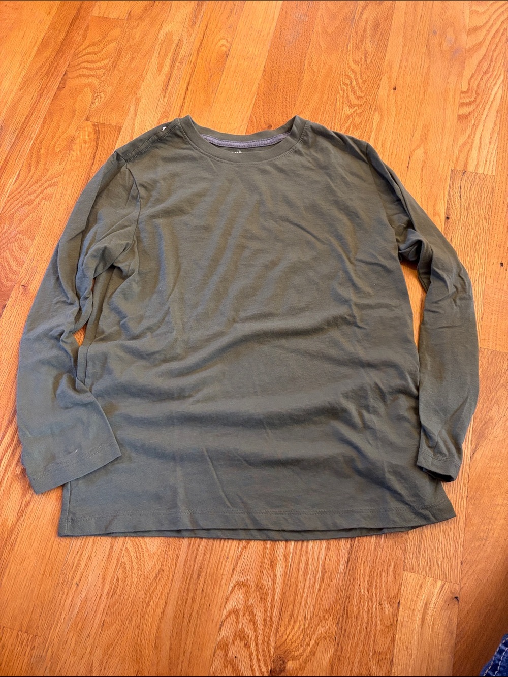 Boy's Long-Sleeve Crewneck Shirt - Green (Size L)
